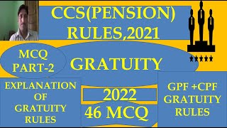 GRATUITY CCSPENSION RULES2021MCQPART3 [upl. by Grizelda151]