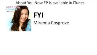 New Song FYI  Miranda Cosgrove with Lyrics on Screen [upl. by Josiah8]