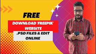 How to Freepik Psd file download and edit image or psd file on Photopea Website  Amazing Ideas [upl. by Anaujahs814]