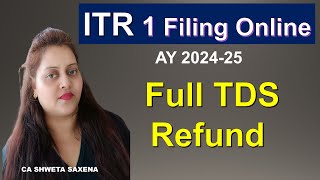 ITR filing online 202425 Income tax return filing online 202425 itr1 itr e filing fy 2324 [upl. by Hola]