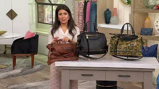 Aimee Kestenberg Worth It Leather Expandable Tote on QVC [upl. by Sellihca]