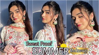 Sweat Proof Makeup For SUMMERS  Long Lasting  Oil Free Makeup Routine For Everyday [upl. by Remy237]