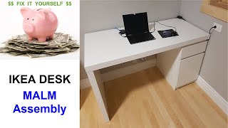 IKEA quotMALMquot Desk Assembly [upl. by Kingsbury]