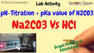 Na2CO3 vs HCl pH metric titration pKa1 and pKa2 of H2CO3 pH meter [upl. by River]