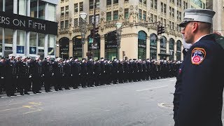 FDNY  Hundreds Gather as City Says Final Farewell to Fallen FDNY Firefighter Michael Davidson [upl. by Tiossem]