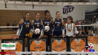 UTEP Volleyball grabs 20th win of the season with straightset victory over Liberty [upl. by Kunz71]