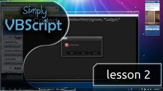 VBScript Basics Part 2  Message Box  Constants MsgBox [upl. by Dewain]