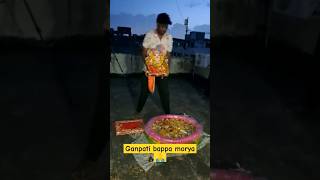 Ganpati Apne Gawn chale shortsganpati visarjan 😭😭 [upl. by Nnodnarb599]