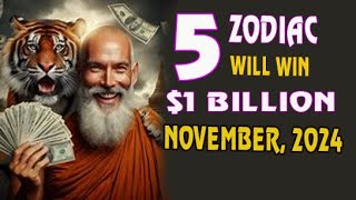 Nostradamus Prediction ⭐️ 5 Zodiac Signs Will Win 1 Billion Dollars In November 2024 [upl. by Garceau]