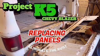 RUSTY PANEL REPLACEMENT rust squarebody blazer k5 [upl. by Dynah]