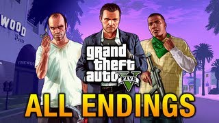 GTA 5  All Endings  Final Missions [upl. by Primo]