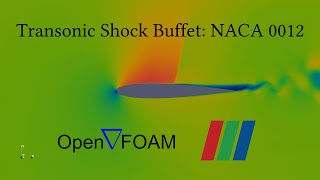 Transonic Shock Buffet NACA0012 openfoam aerospace cfd [upl. by Kirtap]