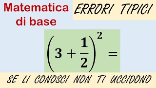 Errori tipici nelle espressioni matematiche [upl. by Cirone]