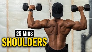 25 Minute Dumbbell Shoulders Workout  Build amp Burn 13 [upl. by Mongeau]