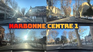 NARBONNE PETIT TOUR DU CENTRE VILLE EN VOITURE CAR DRIVE ROADTRIP [upl. by Geer202]