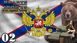 Lets Play Hearts of Iron 4 Return of the Tsar Russia  HOI4 Arms Against Tyranny Gameplay Episode 2 [upl. by Mages]