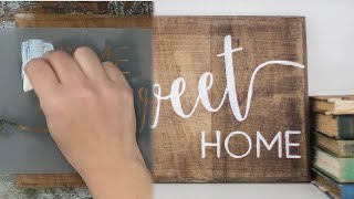 How to Stencil on Wood Secrets to getting perfect results every time [upl. by Aenat]