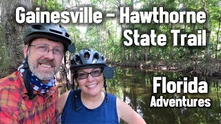 Cycling the Gainesville Hawthorne State Trail  Florida Adventures [upl. by Ayouqes]