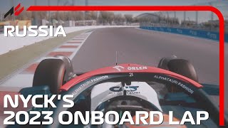 2023 Russian Grand Prix  Nyck De Vries AT04 Onboard Lap  Assetto Corsa [upl. by Thierry1]