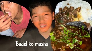 Badel ko Mashu Gravy with Basmati RiceWild Boar meat in Nepali🇳🇵style gurjakhanifoodVlog [upl. by Herzig712]