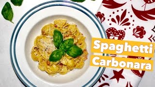 Spaghetti carbonara z bazylią  przepis [upl. by Grefer421]