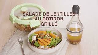 Salade de lentilles au potiron grillé  Microwave Grill  Recettes avec Lékué [upl. by Nnahtebazile]