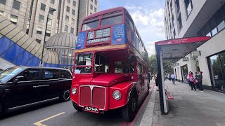 Antique Transport London Bus Routemaster RM1941T15 Tower Hill Station➡️Charing Cross Station [upl. by Dalury]