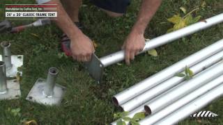 20 x 20 Classic Frame Tent  Installation Procedure [upl. by Eisdnil379]