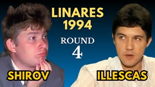 Alexey Shirov vs Miguel Illescas  Linares 1994  Round 4 [upl. by Onder]