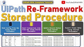 UiPath ReFramework Stored Procedure  ReFramework using SQL Stored Procedure  UiPathRPA [upl. by Novyad231]