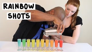 How to make Rainbow Shots  Tipsy Bartender [upl. by Maude596]