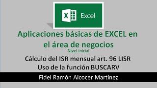 EXCEL 4  BUSCARV  Cálculo del ISR mensual por salarios [upl. by Scrivings]