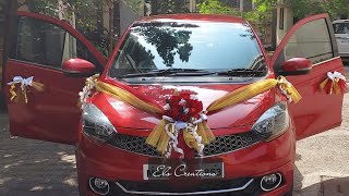 Car decoration for wedding  Wedding Car decoration ideas lehomemade bridal [upl. by Akenn]