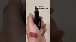 Nykaa So Matte Mini Lipstick Swatches ❤️ Shade1 Taupe Thrill Shade2 Naughty Nude [upl. by Zeuqram]