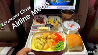 HD Economy Meals on Big Airlines Emirates  Delta United Air Canada amp More [upl. by Wheeler]