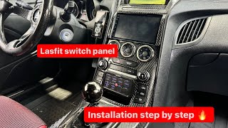 Lasfit switch panel install amp review on Hyundai Genesis Coupe [upl. by Eniamahs]