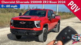 CHEVROLET SILVERADO 2500 HD ZR2 BISON 2024  Exhaust Sound amp 0 to 60 POV  HD [upl. by Elamef329]