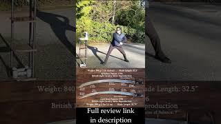 Windlass Pattern 1796 British Light Cavalry Sabre Test Cutting shorts saber sword [upl. by Enerod]