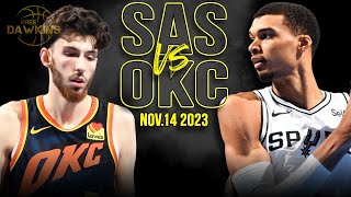 San Antonio Spurs vs OKC Thunder Full Game Highlights  Nov 14 2023  FreeDawkins [upl. by Nohtanhoj]