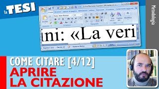 Aprire la citazione Come citare nella Tesi 412 [upl. by Trevar583]