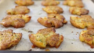 Crispy Smashed Potatoes Recipe [upl. by Alayne]