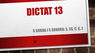 DICTAT 14 5é i 6é S SORDA I S SONORA S SS C Ç Z d Educació Primària VALENCIÀ CATALÀ [upl. by Lilithe]