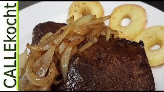 Leber Berliner Art mit Äpfeln und Zwiebeln gebraten  Omas Rezept [upl. by Skelly]