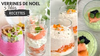 VERRINE DE NOEL  5 idées simples amp rapides dapéritifs  amuse bouche petit budget amp Meal Prep ✨ [upl. by Dremann943]