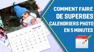 📅 Comment faire un calendrier photo mural  Un design pro en 5 minutes [upl. by Adnalay]