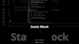 Java IQ 24  What is a Static Block javafullstackdevelopercourse javacodinginterviewquestions [upl. by Aivin]