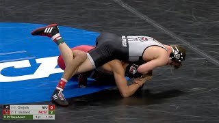 165lbs Izzak Olejnik Northern Illinois vs Thomas Bullard NC State [upl. by Halueb727]