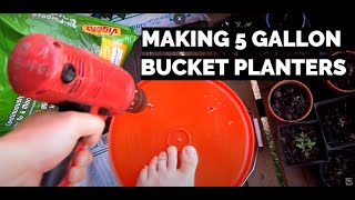 Apartment Balcony Gardening DIY IX Making 5 Gallon Bucket Planters [upl. by Oretos]