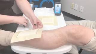 How To Apply Two Dressings To One Large Wound 4x5 Adhesive [upl. by Llezniuq]