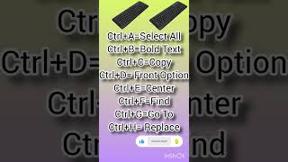 CtrlA to Ctrl Z short cut keys 🔑computer [upl. by Diane744]